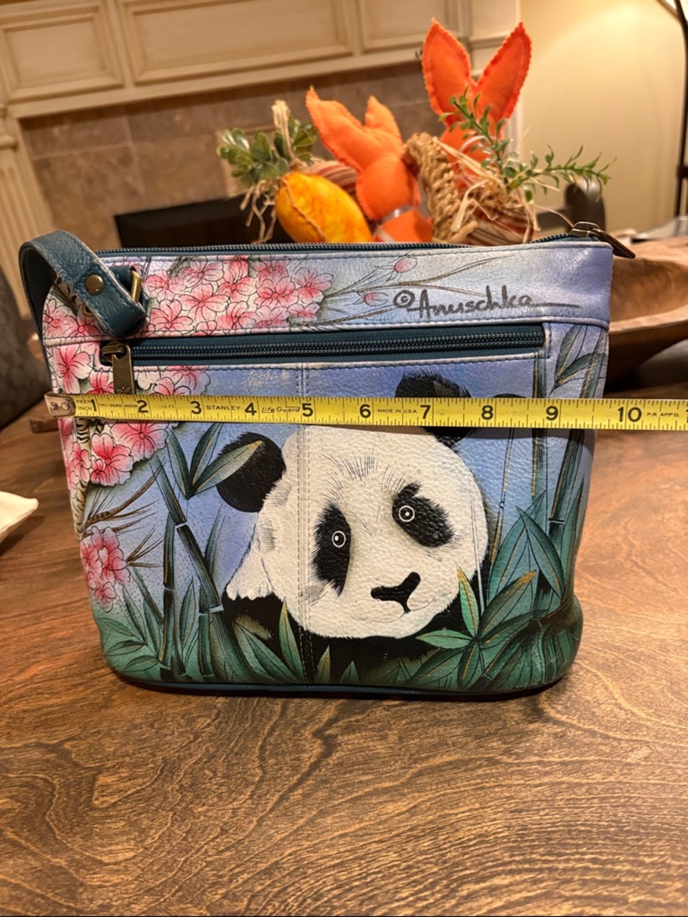 Preloved - Anuschka, Hand-painted Panda Crossbody Bag - Picture 14 of 15